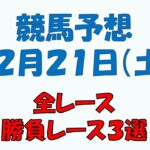 【競馬予想】１２月２１日（土）全レース予想／厳選３レース(平場予想・重賞予想)