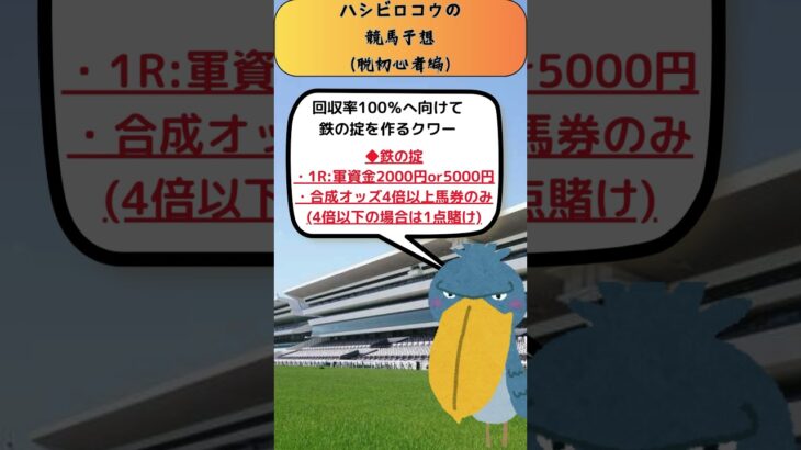 ハシビロコウ競馬予想(脱初心者編)#競馬 #ホープフルステークス