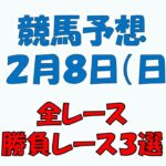 【競馬予想】１２月８日（日）全レース予想／厳選３レース(平場予想・重賞予想)