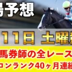 【1月11日土曜競馬予想】16週連続の新馬戦的中へ‼️プロが平場全レース予想を無料公開！【平場予想】