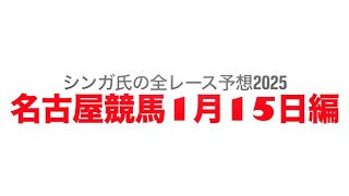 1月15日名古屋競馬【全レース予想】2025囲炉裏特別