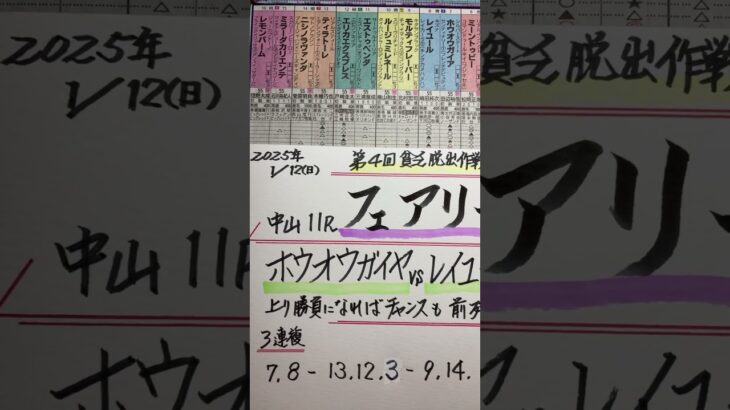 【競馬予想】中山11R フェアリーステークス🏇上がり勝負になるか🧐⁉️