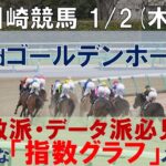 1/2(木) 川崎競馬11R【２２ｎｄゴールデンホース賞】《地方競馬 指数グラフ・予想・攻略》