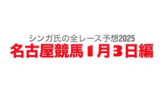 1月3日名古屋競馬【全レース予想】2025尾張名古屋杯