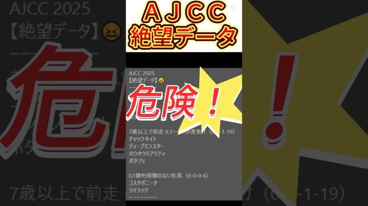 【ＡＪＣＣ】 2025　これは危険！【絶望データ】 002 #競馬予想 #shorts #ＡＪＣＣ