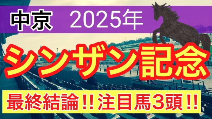 【シンザン記念2025】蓮の競馬予想(最終結論)