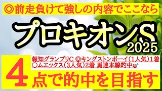 【プロキオンステークス2025】◎前走は負けて強しの内容でここなら好勝負できそうなあの馬から！