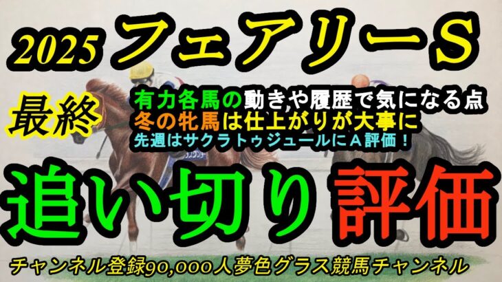 【最終追い切り評価】2025フェアリーステークス！冬の牝馬は状態の見極めが大事に！混戦模様も注目の1戦に