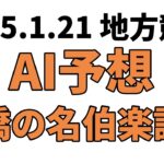 【船橋の名伯楽記念】地方競馬予想 2025年1月21日【AI予想】