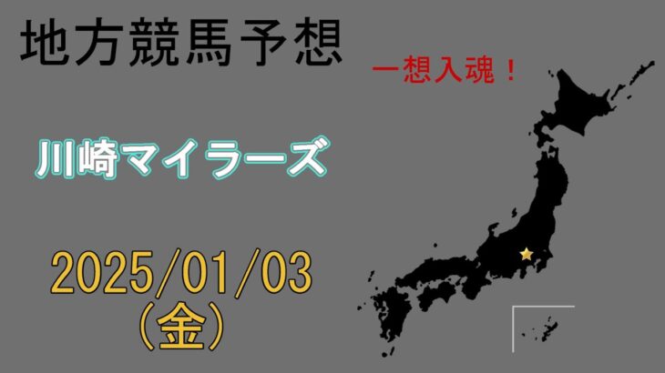 地方競馬予想　2025/1/3　川崎11R [川崎マイラーズ]