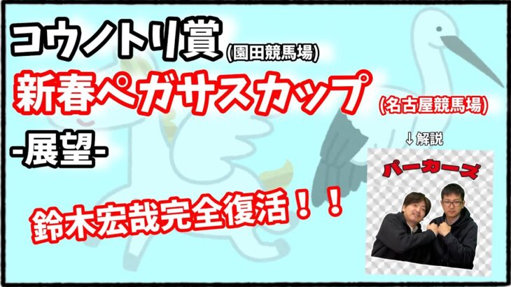 【コウノトリ賞2025・新春ペガサスカップ2025予想】いつものコンビが園田と名古屋で躍動する。コウノトリもペガサスも俺たちがまとめて捕獲します。