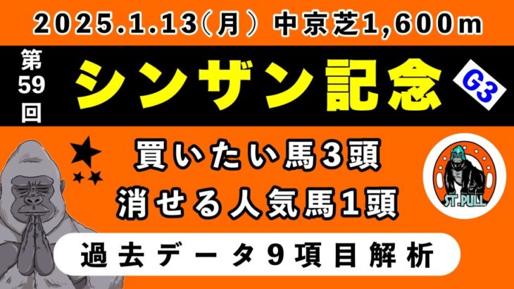 【シンザン記念2025】過去データ9項目解析!!買いたい馬3頭と消せる人気馬1頭について(競馬予想)