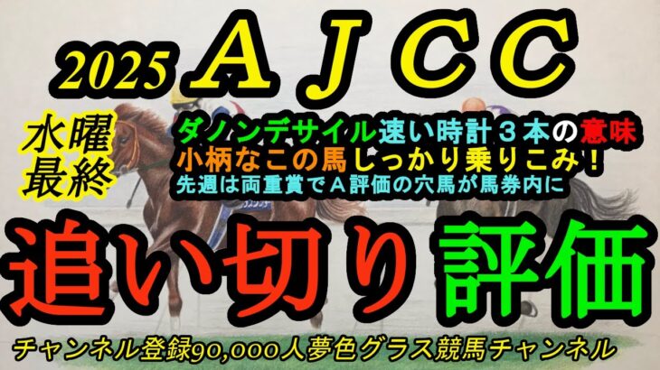 【最終追い切り評価】2025AJCC！ダノンデサイルは有馬記念後も緩めず攻めてきてその意図は？小柄な馬でもしっかり攻めたのは？