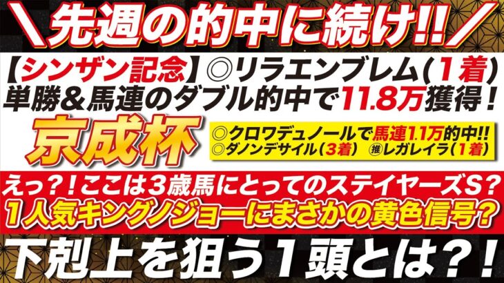 穴で攻める！【京成杯2025予想】えっ？！ここは３歳馬にとってのステイヤーズS？キングノジョーに黄色信号？下剋上を狙う１頭とは？