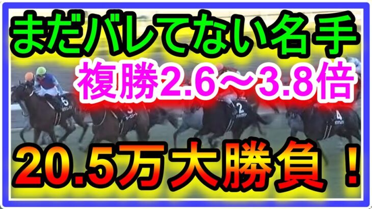 【競馬】まだバレてない名騎手の複勝6番人気(2.6～3.8倍)に20.5万、大勝負！！決意の2025年編。