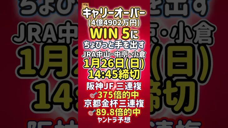 【競馬予想】 WIN５ちょびっと予想 #競馬予想 #プロキオンS2025 #AJCC2025