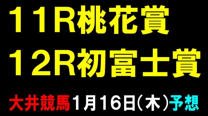 桃花賞・初富士賞【大井競馬予想】