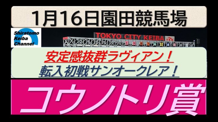 【競馬予想】重賞・コウノトリ賞！～２０２５年１月１６日 園田競馬場 ：１－２８