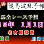 【地方競馬】競馬波乱予報　１月１日（水）　川崎・名古屋・高知競馬　全レース軸候補！