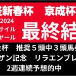 日経新春杯２０２５と京成杯２０２５の競馬予想。最後に気になる馬を呟いてます。