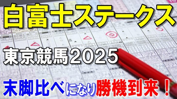 白富士ステークス２０２５【東京競馬予想】開幕週で絶好枠を引き勝機！？