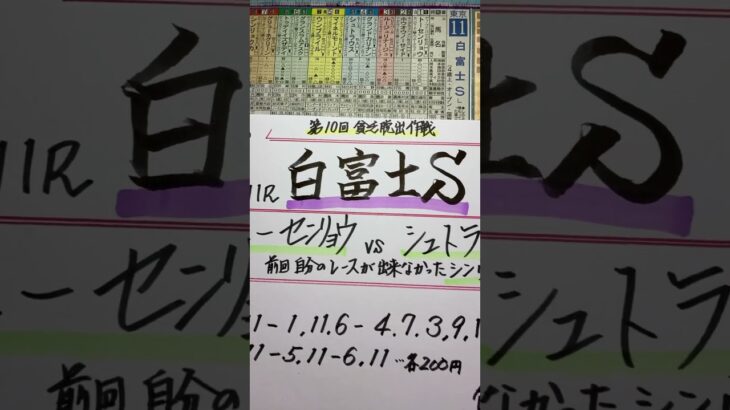 【競馬予想】東京11R 白富士ステークス🏇人気馬同士で決まるのか🧐⁉️