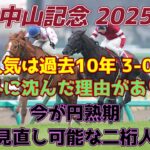 中山記念 2025 競馬予想【前走見直し可能な二桁人気の穴馬を見つけました】注目馬3頭紹介