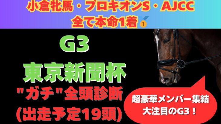 【東京新聞杯2025】ガチ全頭診断！今週も本命馬1着🥇！超豪華メンバーが揃ったマイル戦を制するのは誰だ！