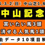 【中山記念2025】過去データ10項目解析!!買いたい馬3頭と消せる人気馬1頭について(競馬予想)