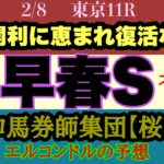 エルコンドル氏の早春ステークス2025予想！！23年ダービー3着のハーツコンチェルトと昨年のダービー4着サンライズアースが激突！展開面からどちらに流れが向くか！