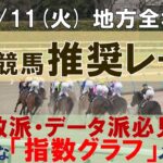 2/11(火) 地方競馬全場から推奨レースを紹介【地方競馬 指数グラフ・予想・攻略】船橋競馬、名古屋競馬、姫路競馬、高知競馬