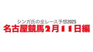 2月11日名古屋競馬【全レース予想】2025仲春特別