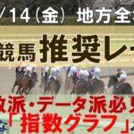 2/14(金) 地方競馬全場から推奨レースを紹介【地方競馬 指数グラフ・予想・攻略】船橋競馬、名古屋競馬