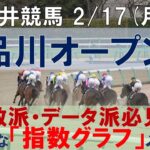 2/17(月) 大井競馬11R【品川オープン】《地方競馬 指数グラフ・予想・攻略》