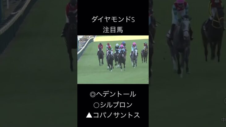 ダイヤモンドステークス　注目馬　3頭#競馬  #jra #競馬予想 #ダイヤモンドステークス #ヘデントール