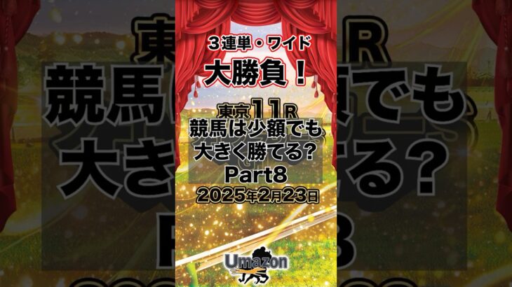 【競馬】競馬は少額でも大きく勝てる？Part8#競馬 #競馬予想 #東京競馬予想 #フェブラリーs #フェブラリーステークス #大予想