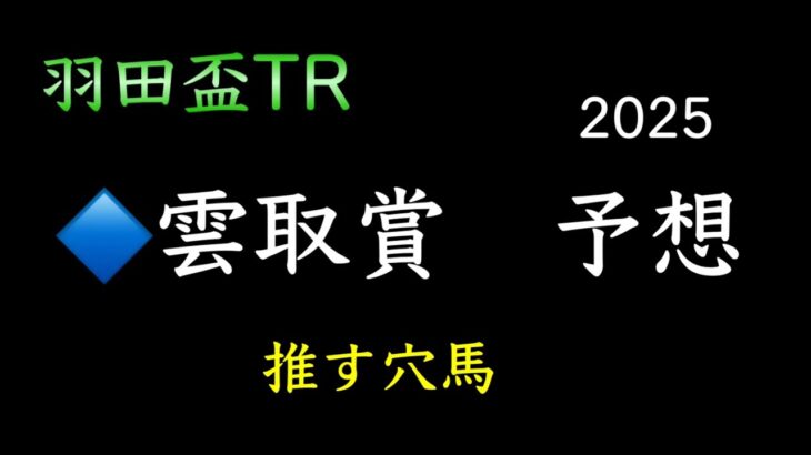 【競馬予想】　大井重賞　羽田盃TR  雲取賞　予想　2025