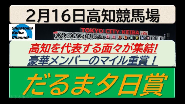 【競馬予想】だるま夕日賞～２０２５年２月１６日 高知競馬場 ：２－４３