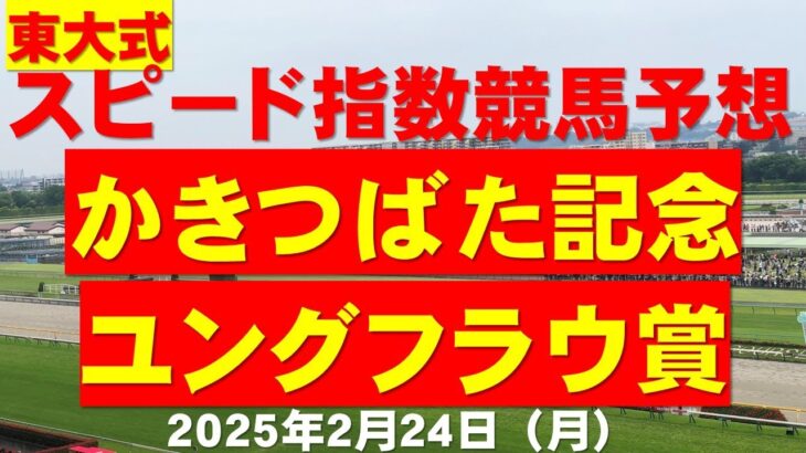 【かきつばた記念・ユングフラウ賞２０２５】東大式スピード指数による競馬予想