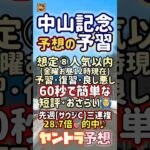 中山記念 予想の予習 #競馬予想