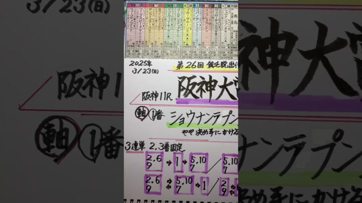 【競馬予想】阪神11R 阪神大賞典🏇軸馬から3連単勝負なのだ😃❣️