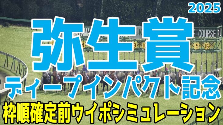 弥生賞ディープインパクト記念2025 枠順確定前ウイポシミュレーション【競馬予想】【展開予想】ナグルファル ミュージアムマイル ヴィンセンシオ ジュタ クラウディアイ アスクシュタイン