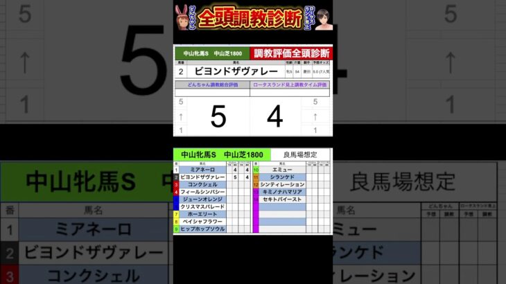 #中山牝馬ステークス2025 #競馬予想ハイライト #全頭診断 #ミアネーロ　#ビヨンドザヴァレー　#コンクシェル