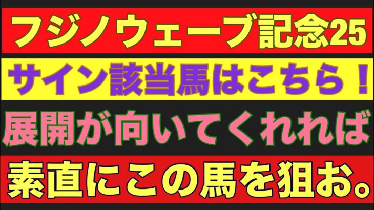 【フジノウェーブ記念2025】のサイン軸馬予想！ #競馬 #競馬予想