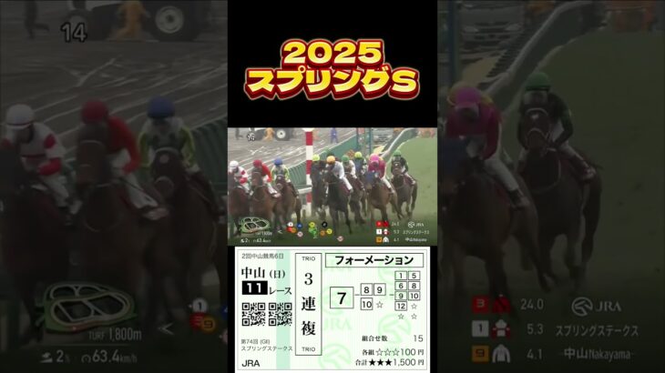 2025 スプリングステークス #競馬 #競馬予想