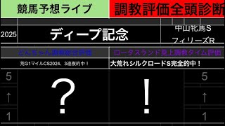 【競馬予想ライブ】弥生賞ディープインパクト記念2025　フィリーズレビュー　中山牝馬ステークス|全頭調教診断と買い目