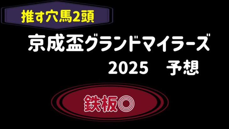 【地方競馬予想】　船橋重賞　京成盃グランドマイラーズ　予想　2025