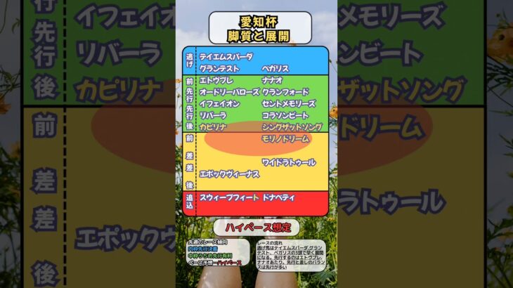🐴[愛知杯]出走馬の脚質と展開🐴#競馬予想 #競馬 #愛知杯2025