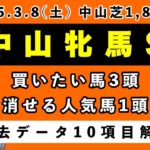 【中山牝馬ステークス2025】過去データ10項目解析!!買いたい馬3頭と消せる人気馬1頭について(競馬予想)