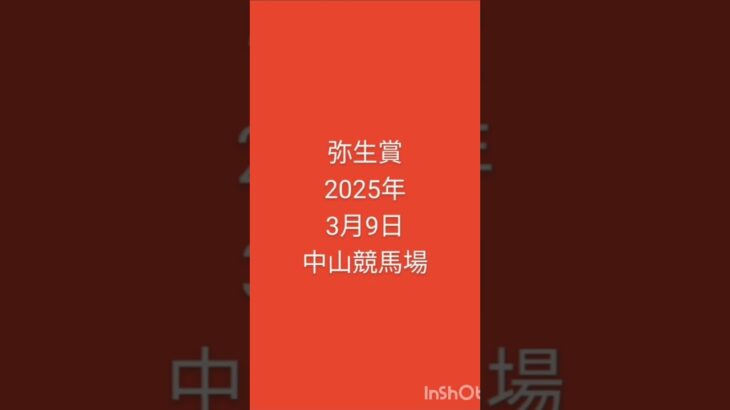 #競馬予想 #弥生賞 2025年3月9日